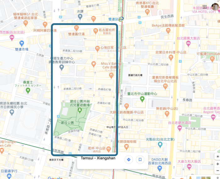 中山駅周辺の地図