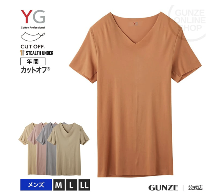 GUNZE グンゼ YG ワイジー ステルスインナーＶネックＴシャツ メンズ YV2715