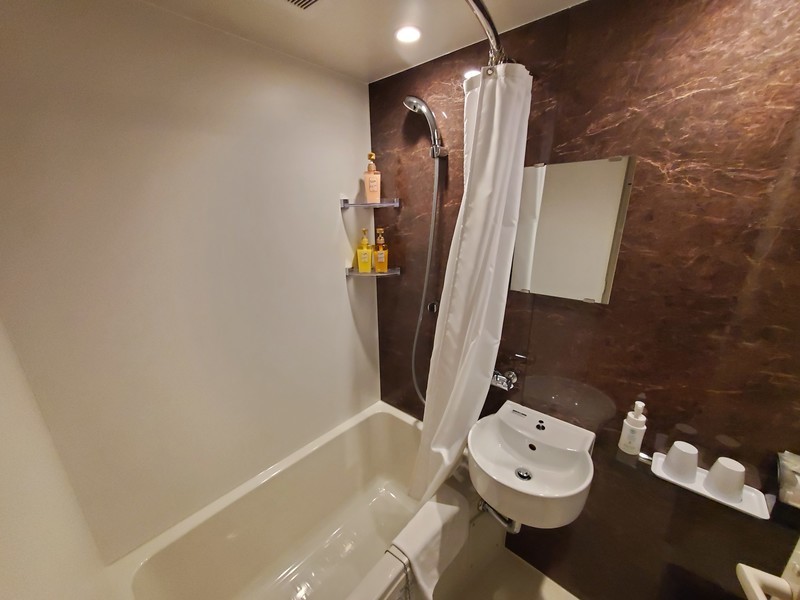 ワットホテル＆スパ飛騨高山エコノミーダブルルームのバスルーム・トイレ