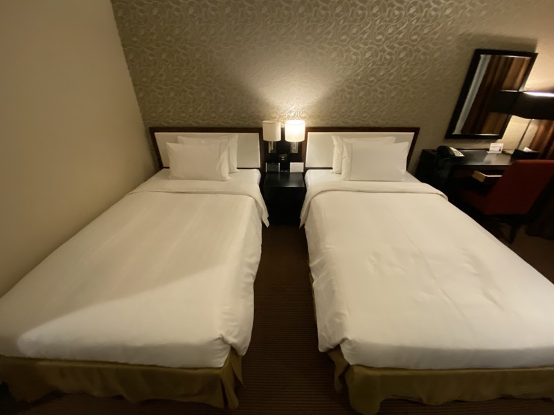 ザロイヤルパークホテル福岡 スタンダートツインルームのベッドルーム