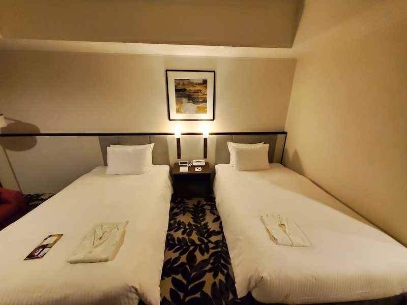ANAクラウンプラザホテルグランコート名古屋スタンダートツインのベッドルーム
