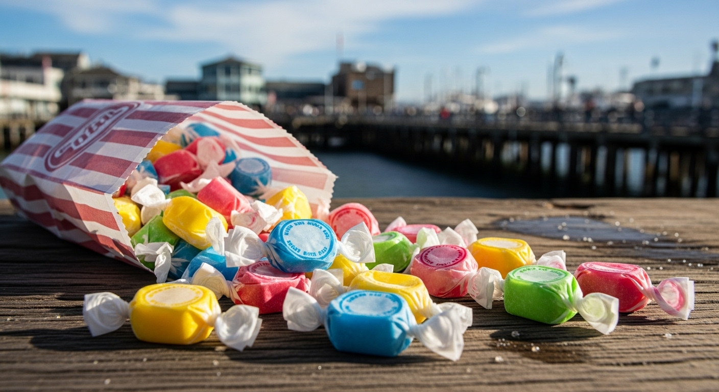 カラフルなソルトウォータータフィー