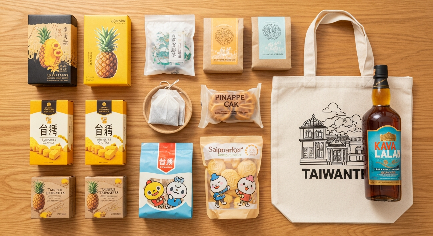 台湾スーパーのお土産コーナー