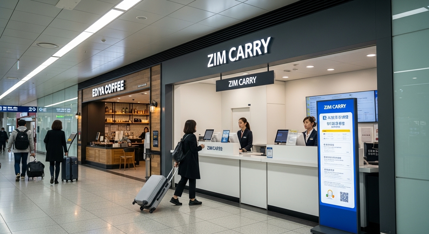 金海空港の荷物預かりZIM CARRYカウンター