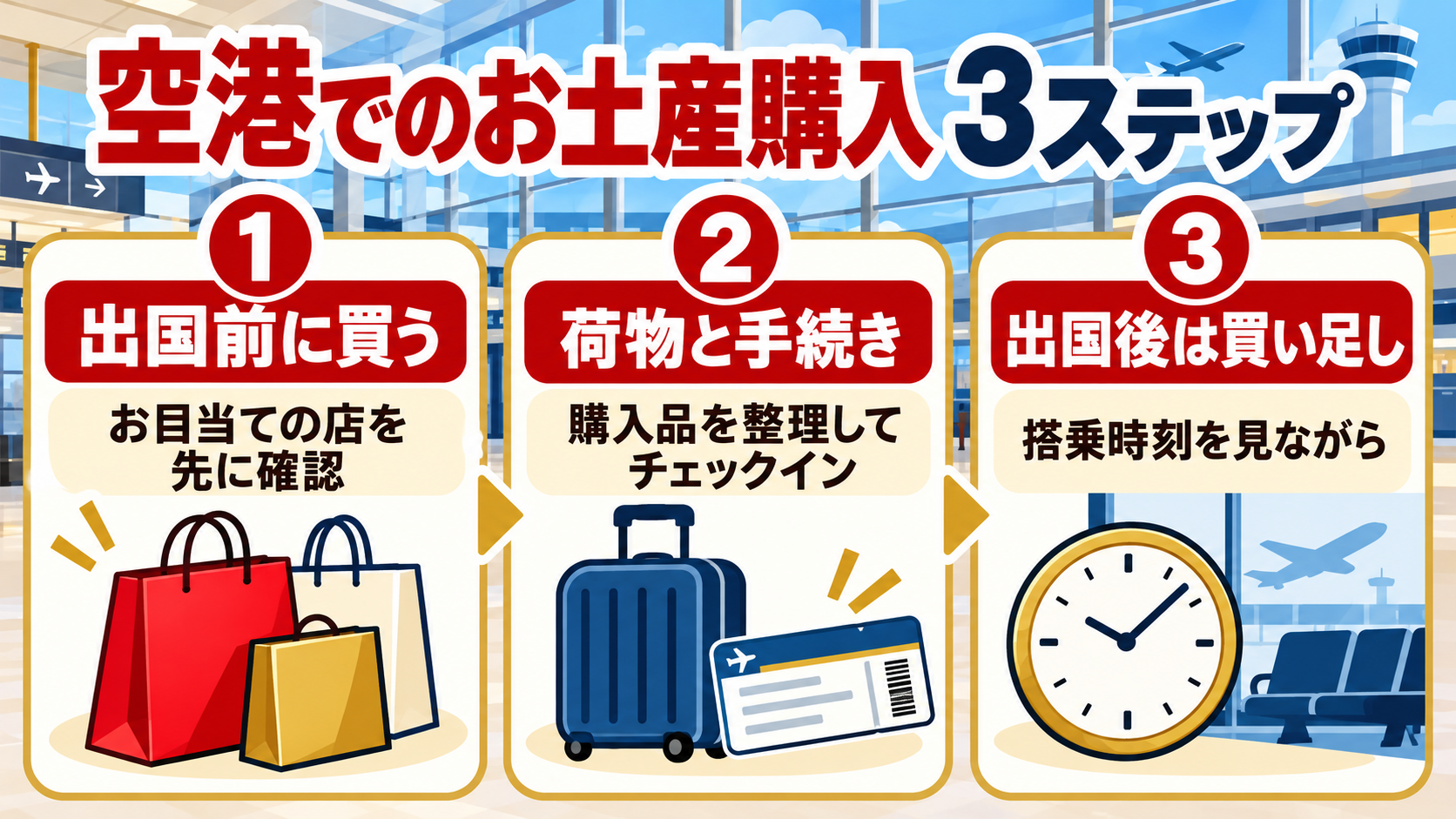 桃園空港で出国前の買い物、荷物整理とチェックイン、出国後の買い足しを行う順番