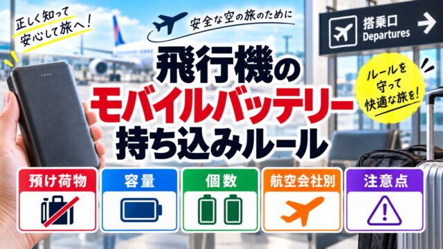 Airline power bank and portable battery rules