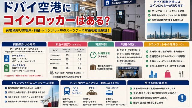 Dubai Airport luggage storage guide