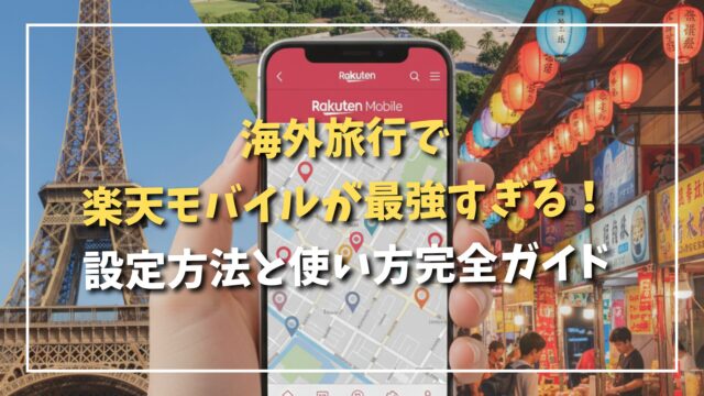 Using Rakuten Mobile while travelling abroad