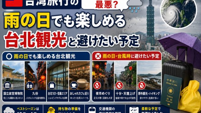 Planning a Taiwan trip during the rainy season